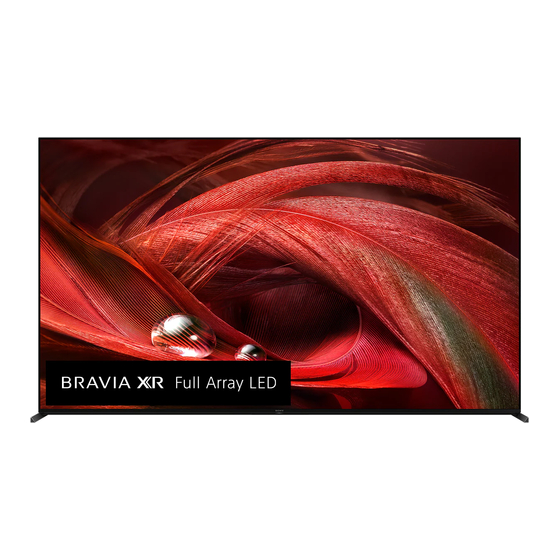 Sony BRAVIA XR-85X9 Series Reference Manual