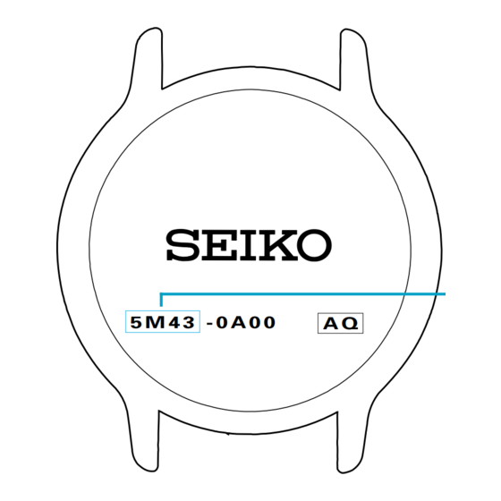Seiko 5M43 Instructions Manual