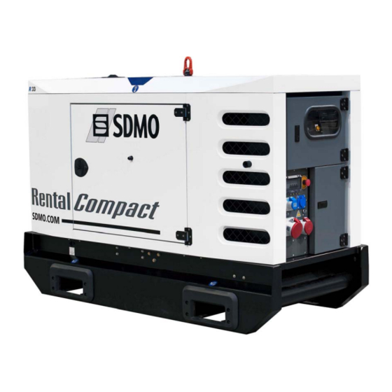 SDMO R33C3 User And Maintenance Manual