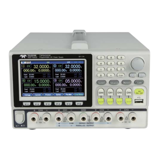 Teledyne T3PSX3200P Series Quick Start Manual