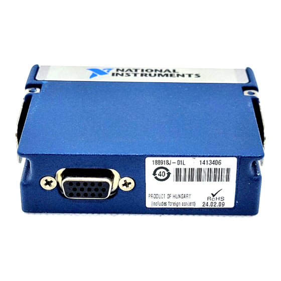 National Instruments CompactDAQ Series Calibration Procedure