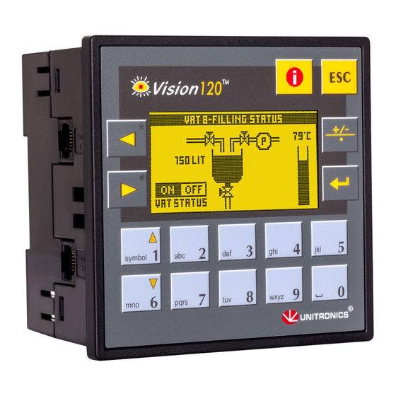 Unitronics Vision120 Installation Manual