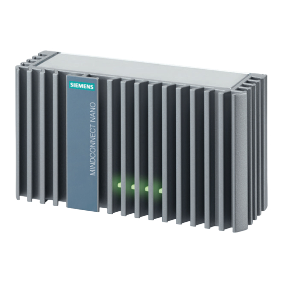 Siemens MindConnect Nano Quick Start