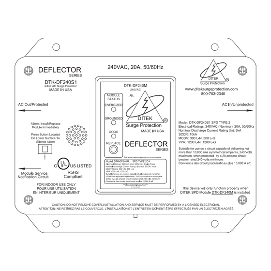 Ditek DEFLECTOR Series User Manual