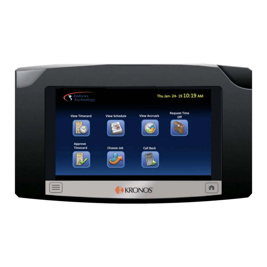Kronos InTouch 9100 Manual