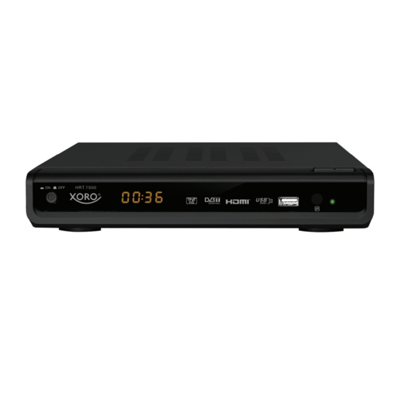 Xoro HRT 7500 User Manual