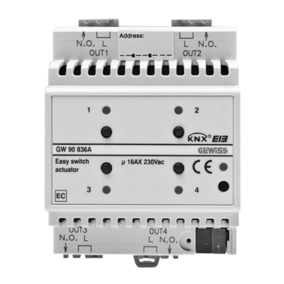 Gewiss Chorus GW 90 836A Manual