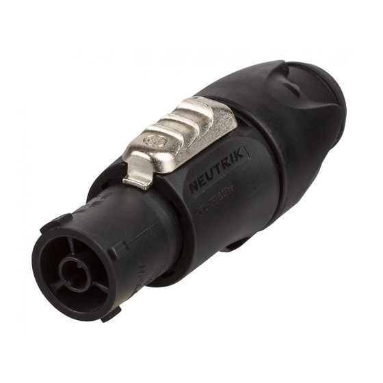 NEUTRIK powerCON TRUE1 TOP NAC3FX-W-TOP Application Instruction