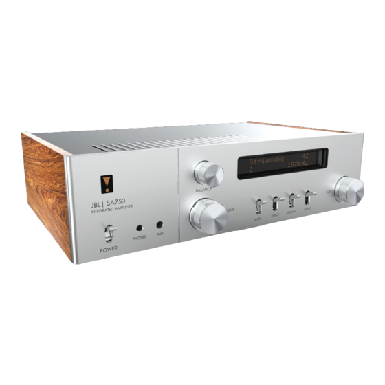 JBL SA750 Quick Start Manual