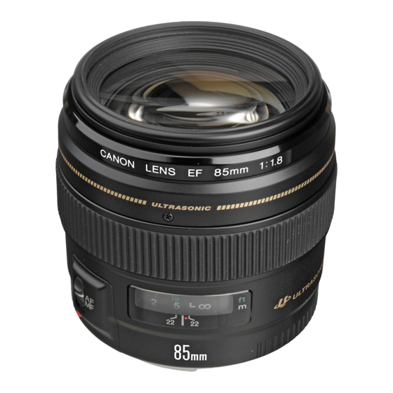 Canon EF 85mm f/1.8 USM Instructions