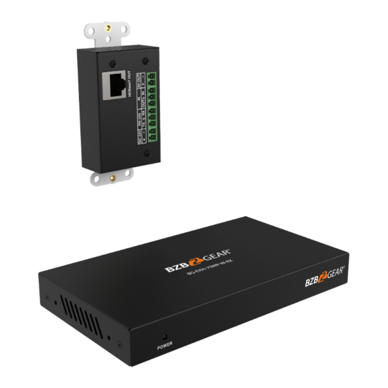 BZBGEAR BG-EXH-70WP-W Manuals