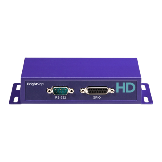 BrightSign HD120 Hardware Manual