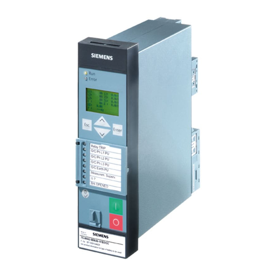 Siemens SIPROTEC 4 7SD80 Manual