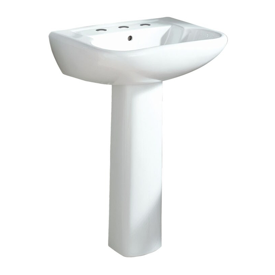 Sterling Pedestal Lavatories 442424 Installation Manual