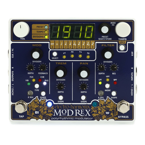 Electro-Harmonix MOD REX Manual