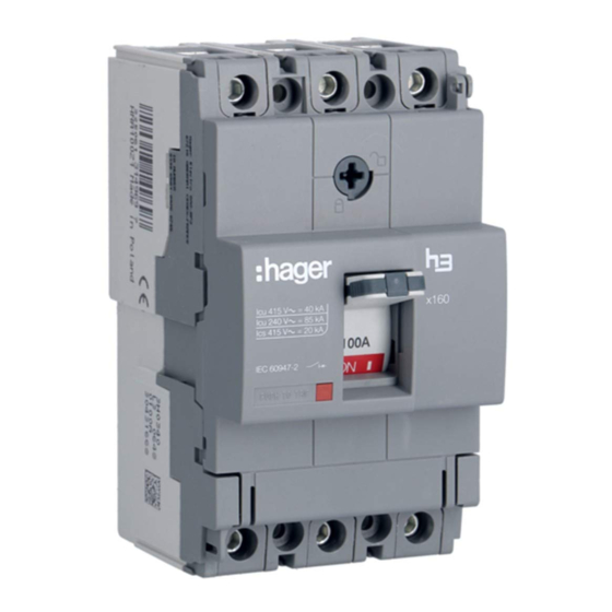 hager h3 x160 User Instructions