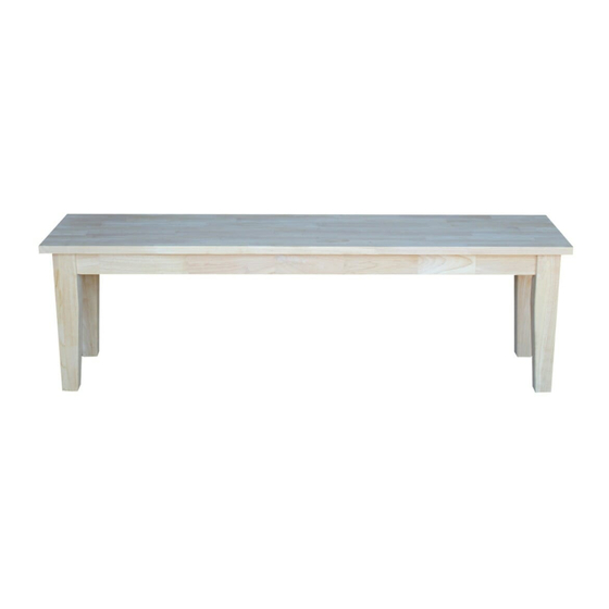 Unfinished Furniture of Wilmington BE-60S Assembly Instructions