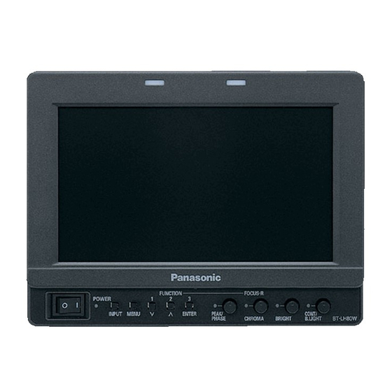 Panasonic BT-LH80WE Operating Instructions Manual