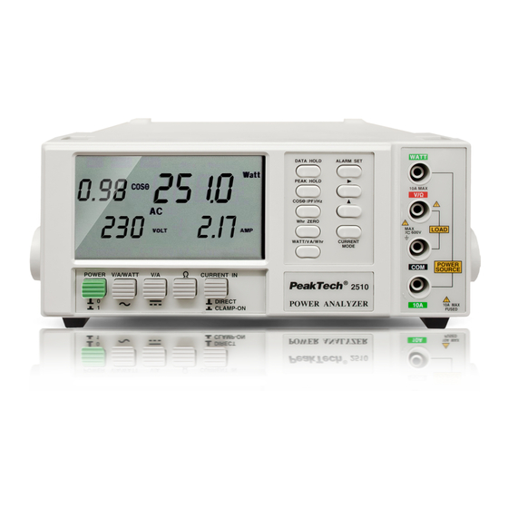 PeakTech 2510 Operation Manual