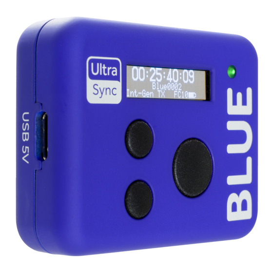 timecode systems UltraSync BLUE User Manual