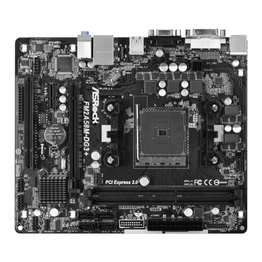 ASROCK FM2A58M-DG3+ Manual