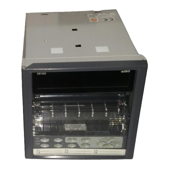 Azbil SR100 Hybrid Recorder Manuals