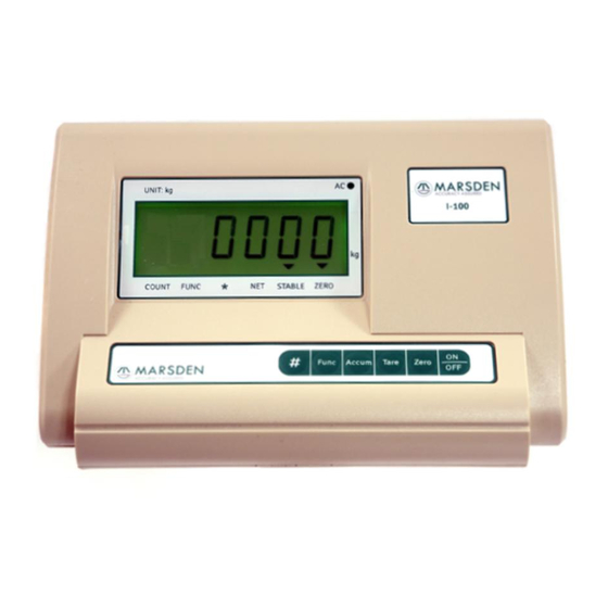 marsden I-100 User Manual