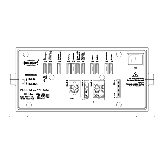 Schaudt Electrobloc EBL 262-4 Instruction Manual
