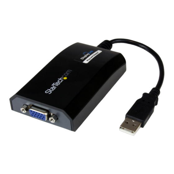 StarTech.com USB2DVIPRO2 Instruction Manual