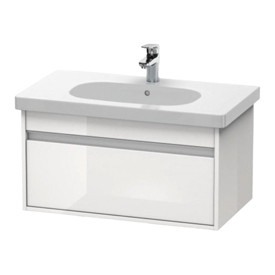 DURAVIT Ketho KT 0062 Mounting Instructions