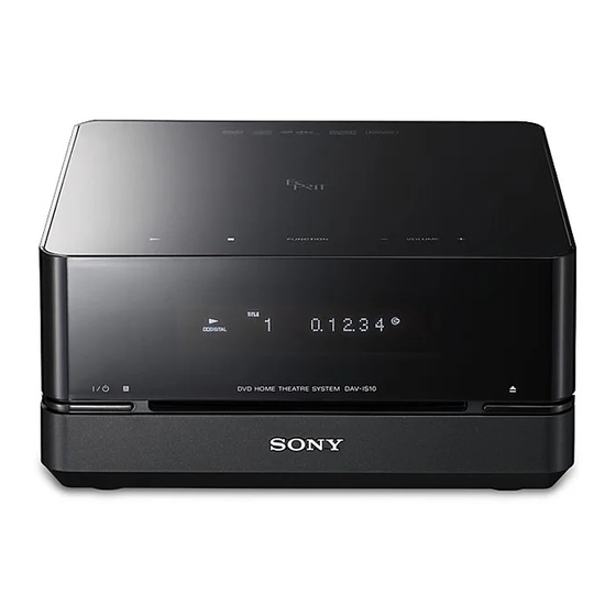Sony HD-IS10 Manuals