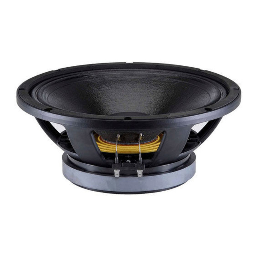 B&C Speakers Mid-Bass 12 MH 32 Specification Sheet