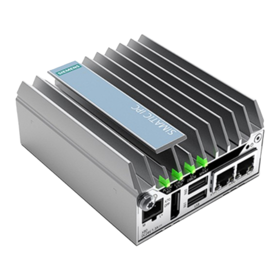 Siemens SIMATIC IPC BX-21A Operating Instructions Manual