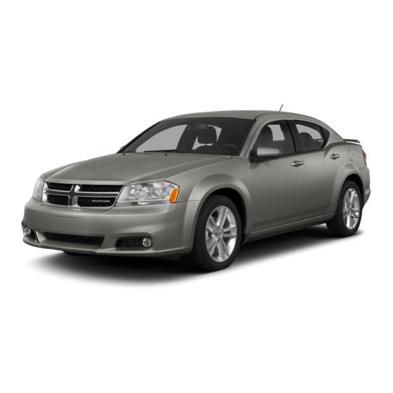 Dodge Avenger 2013 Owner's Manual