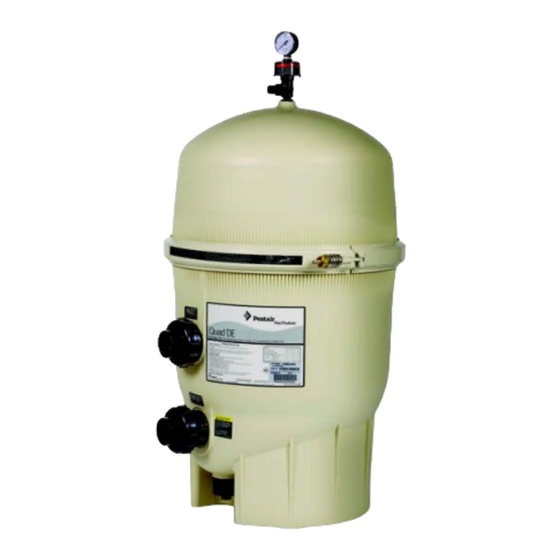 Pentair Pool Products D.E. Cartridge Style Filter Quad D.E. Manuals