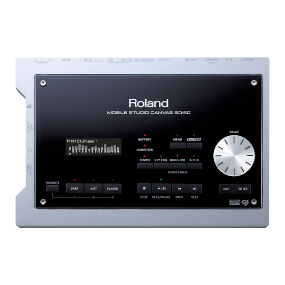 Roland 5100011346 -01 Owner's Manual