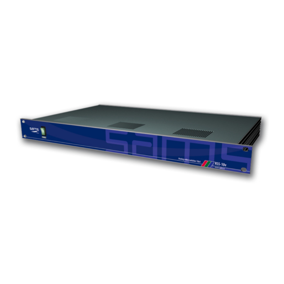 Sams RSS-10v User Manual For Use And Maintenance