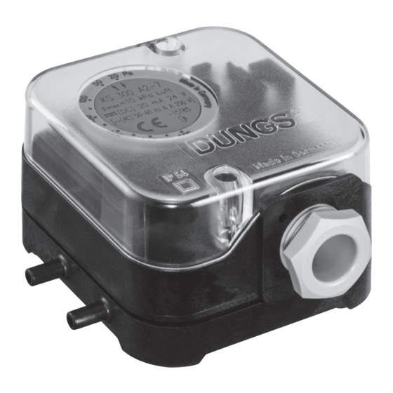 Dungs KS A2-7 Series Pressure Switch Manuals