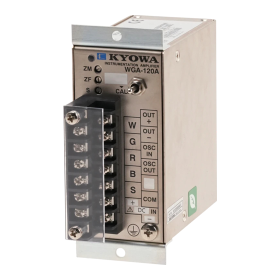 KYOWA WGA-120A Instruction Manual