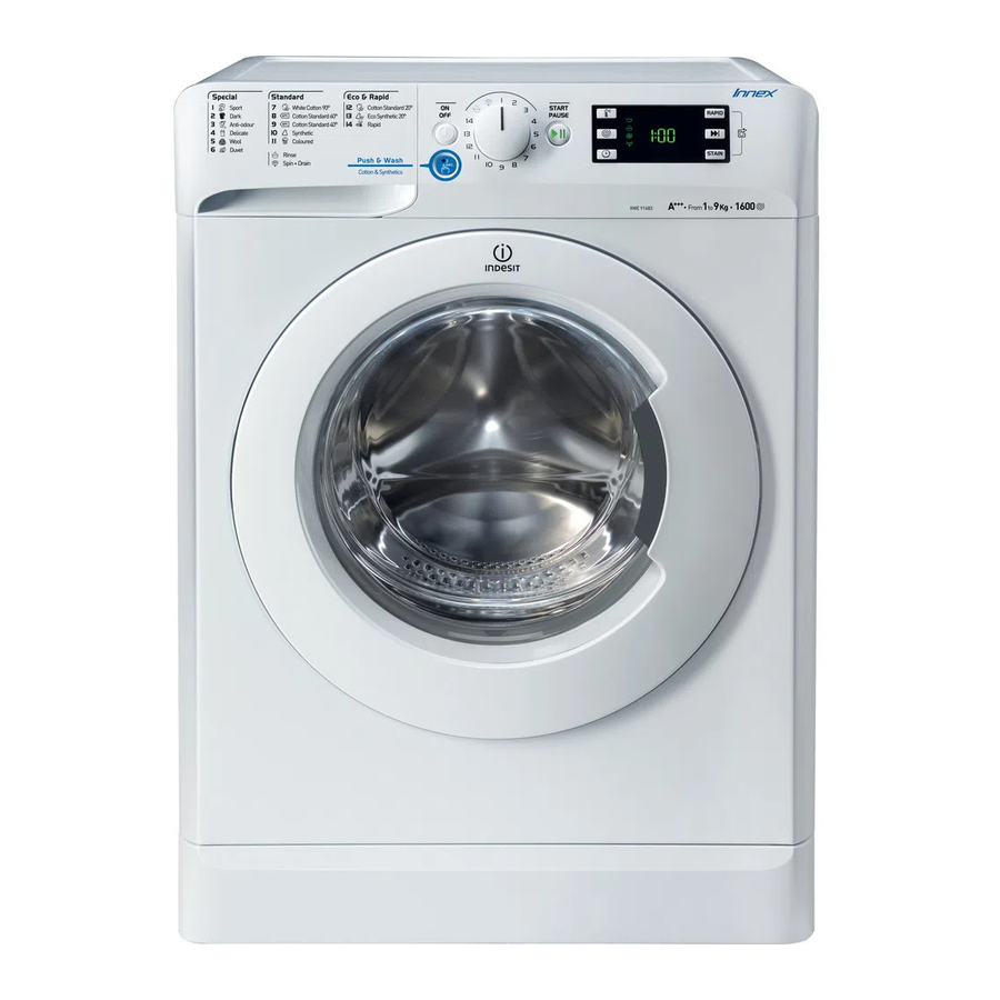 Indesit XWE 91282 Instructions For Use Manual