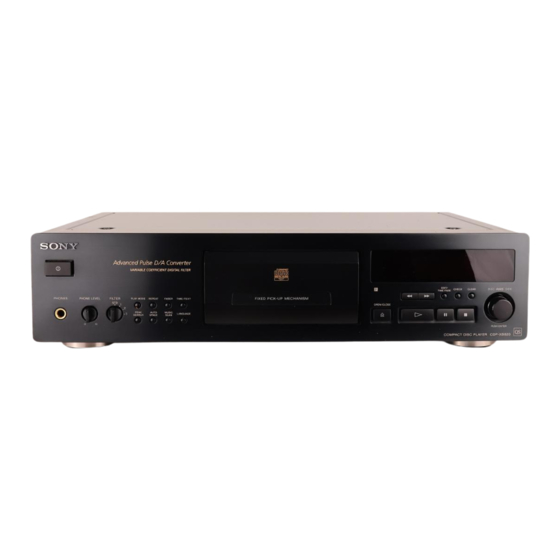 Sony CDP-XB720 Operating Instructions Manual