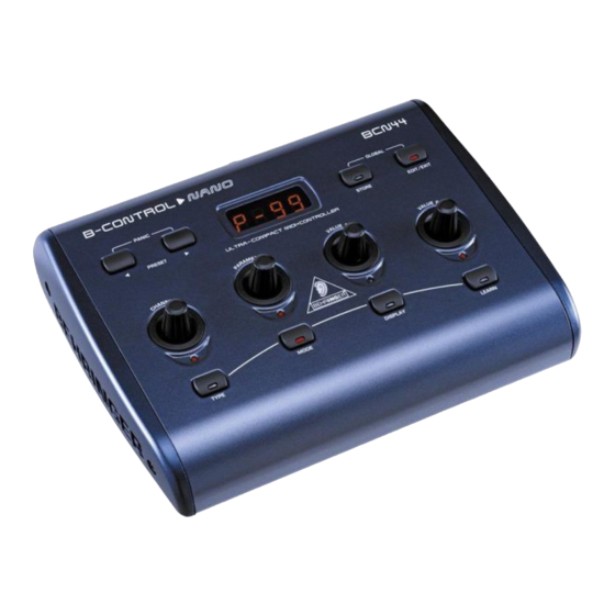 Behringer B-Control NANO BCN44 User Manual