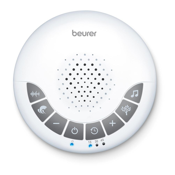 Beurer SL 15 DreamSound Instructions For Use Manual