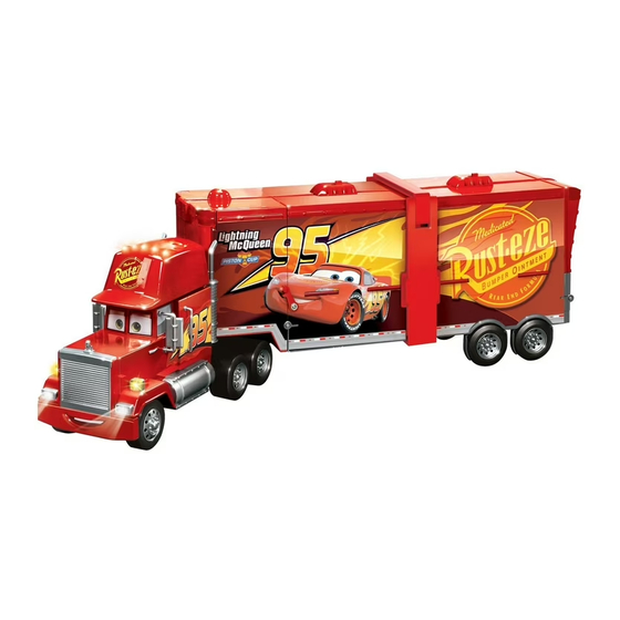 Mattel Disney PIXAR Cars SUPER TRACK MACK Instructions Manual