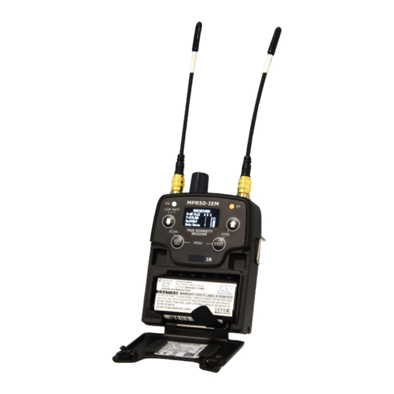 WisyCom MPR50-IEM User Manual