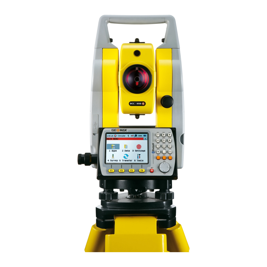 GeoMax Zoom 20 Pro Series Quick Manual