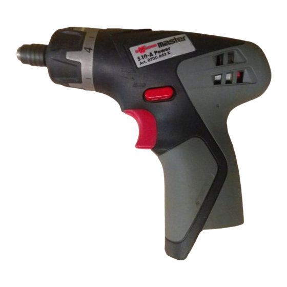 Würth master S 10-A Power Operating Instructions Manual