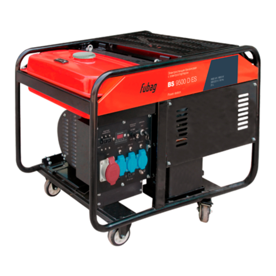 Fubag BS 9500 ES Operator's Manual