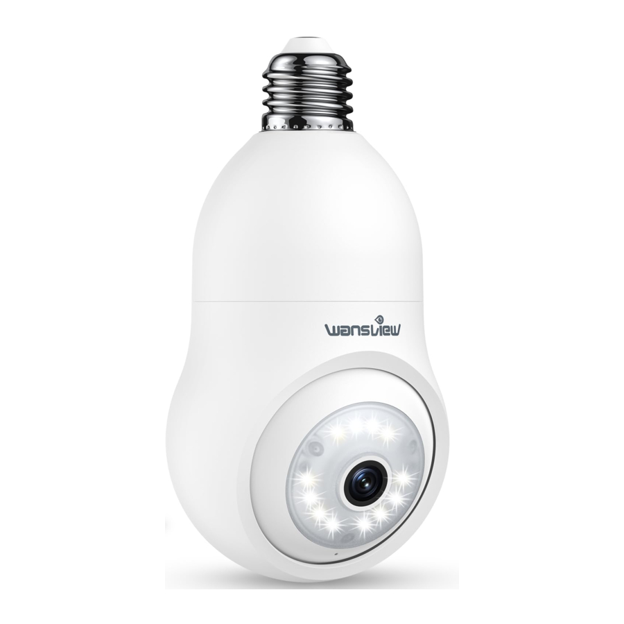 Wansview G6 - 2K Light Bulb Camera Wireless Outdoor Indoor for Home Manual