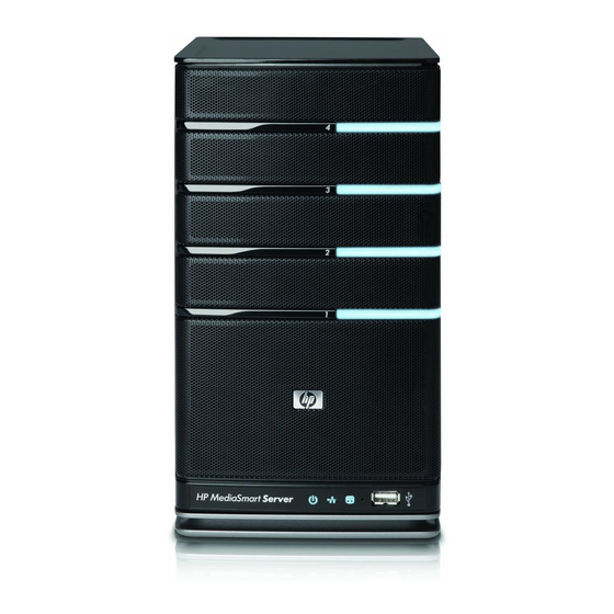 HP EX495 - 1.5TB Mediasmart Home Server Manuals